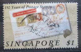 Poštovní známka Singapur 1990 První známky, 150. výroèí Mi# 596