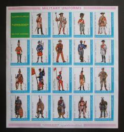 Poštovní známky Adžmán 1972 Vojenské uniformy neperf. Mi# 1793-1812 B Kat 20€