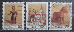 Poštovní známky Norsko 1978 Vánoce, staré hraèky Mi# 787-89