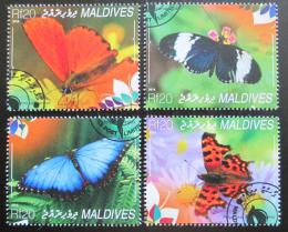 Poštovní známky Maledivy 2014 Motýli Mi# 2425-28