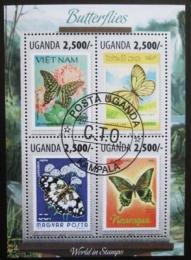 Poštovní známky Uganda 2013 Motýli na známkách Mi# 3127-30 Kat 12€