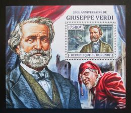 Potovn znmka Burundi 2013 Giuseppe Verdi, skladatel Mi# Block 376 Kat 9