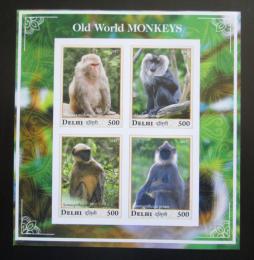 Poštovní známky Dillí, Indie 2017 Opice neperf. Mi# N/N