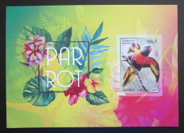 Poštovní známky Eritrea 2017 Papoušci neperf. Mi# N/N
