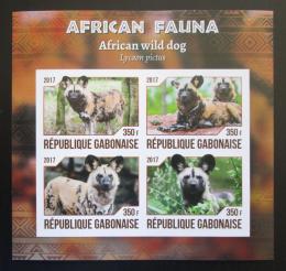 Poštovní známky Gabon 2017 Pes hyenový neperf. Mi# N/N