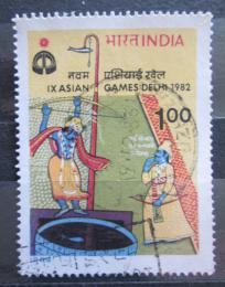 Poštovní známka Indie 1982 Asijské hry, umìní Mi# 924