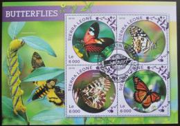 Poštovní známky Sierra Leone 2016 Motýli Mi# 6813-16 Kat 11€
