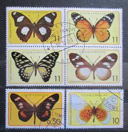 Poštovní známky Svatý Tomáš 1979 Motýli Mi# 561-66 Kat 12€