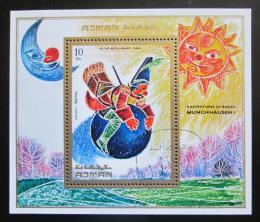 Poštovní známka Adžmán 1971 Dobrodružství barona Münchhausena Mi# Block 302 A