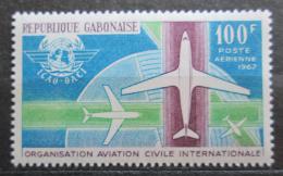 Poštovní známka Gabon 1967 Civilní letectví Mi# 277