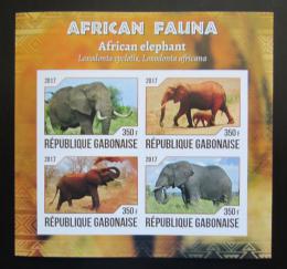 Poštovní známky Gabon 2017 Sloni neperf. Mi# N/N