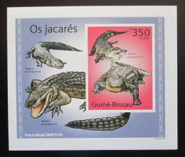 Poštovní známka Guinea-Bissau 2010 Aligátor severoamerický DELUXE Mi# 5001 Block