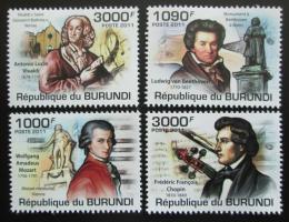 Poštovní známky Burundi 2011 Skladatelé Mi# 2154-57 Kat 9.50€
