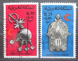 Poštovní známky Maroko 1975 Èervený pùlmìsíc Mi# 799-800