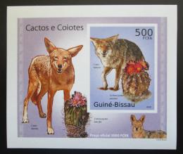 Poštovní známka Guinea-Bissau 2010 Kaktusy a kojoti DELUXE Mi# 5011 B Block