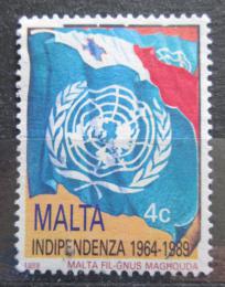 Potovn znmka Malta 1989 Vlajka OSN Mi# 811