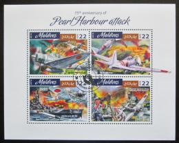 Poštovní známky Maledivy 2016 Útok na Pearl Harbor Mi# 6300-03 Kat 10€