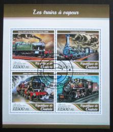 Poštovní známky Guinea 2017 Parní lokomotivy Mi# 12615-18 Kat 20€ 