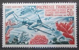 Poštovní známka Francouzská Polynésie 1965 Lovec s harpunou Mi# 48 Kat 100€
