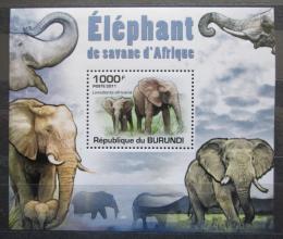 Poštovní známka Burundi 2011 Sloni DELUXE Mi# 2030 Block