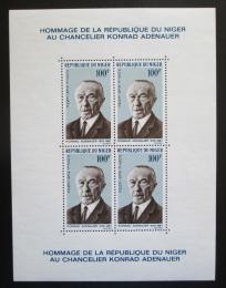 Potovn znmky Niger 1967 Konrad Adenauer Mi# Block 4 Kat 10