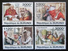 Poštovní známky Burundi 2011 Papež Benedikt XVI. Mi# 2186-89 Kat 9.50€