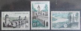 Poštovní známky Francie 1957 Turistické zajímavosti Mi# 1145-47 Kat 24€