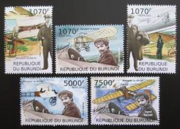 Poštovní známky Burundi 2012 První let z Paøíže do Londýna Mi# 2416-20 Kat 10€