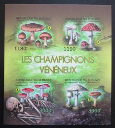 Potovn znmky Burundi 2012 Jedovat houby neperf. Mi# 2743-46 B - zvtit obrzek