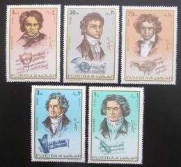 Poštovní známky Fudžajra 1971 Ludwig van Beethoven Mi# 732-36