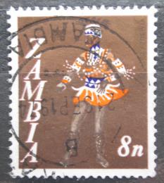 Poštovní známka Zambie 1968 Taneèník kmene Vimbuza Mi# 43