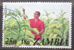 Poštovní známka Zambie 1979 Sbìr tabáku pøetisk Mi# 199