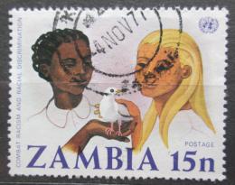 Poštovní známka Zambie 1977 Boj proti rasové diskriminaci Mi# 188