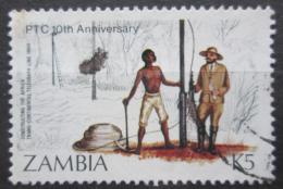Poštovní známka Zambie 1985 Stavba telegrafní linky Mi# 344 Kat 6€