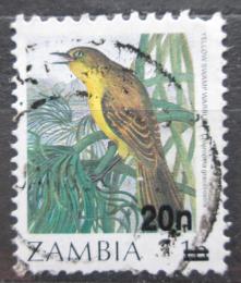Poštovní známka Zambie 1987 Calamocichla gracilirostris pøetisk Mi# 387