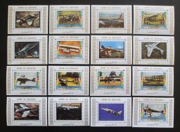 Poštovní známky Umm al-Kuvajn 1972 Letadla DELUXE Mi# 1274-89 Kat 32€