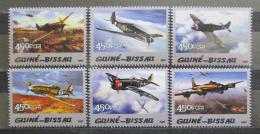 Poštovní známky Guinea-Bissau 2005 Váleèná letadla Mi# 3093-98 Kat 11€