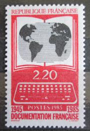 Poštovní známka Francie 1985 Mapa svìta Mi# 2522