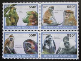 Potovn znmky Togo 2010 Opice Mi# 3484-87 Kat 8.50