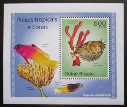 Poštovní známka Guinea-Bissau 2010 Tropické ryby a korály DELUXE Mi# 5076 Block