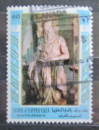 Poštovní známka Aden Upper Yafa 1967 Socha, razítko Kanada Mi# 19