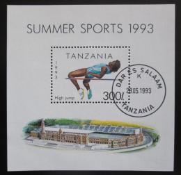 Poštovní známka Tanzánie 1993 Skok do výšky Mi# Block 212