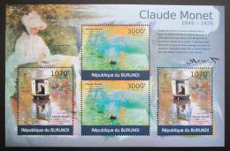Poštovní známky Burundi 2012 Umìní, Claude Monet DELUXE Mi# 2355,2357 Kat 10€