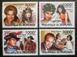Poštovní známky Burundi 2011 Herci Mi# 2166-69 Kat 9.50€