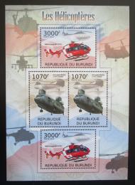 Poštovní známky Burundi 2012 Helikoptéry Mi# 2472,2474 Kat 10€