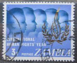Potovn znmka Zambie 1968 Mezinrodn rok lidskch prv Mi# 52