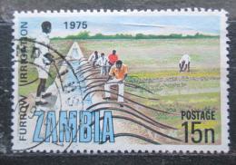 Poštovní známka Zambie 1975 Zavlažovací kanál Mi# 161