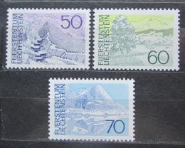 Poštovní známky Lichtenštejnsko 1973 Místní krajina Mi# 584-86