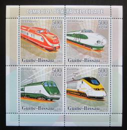 Poštovní známky Guinea-Bissau 2006 Moderní lokomotivy Mi# 3362-65 Kat 8€
