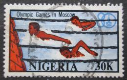 Poštovní známka Nigérie 1980 LOH Moskva, plavání Mi# 370